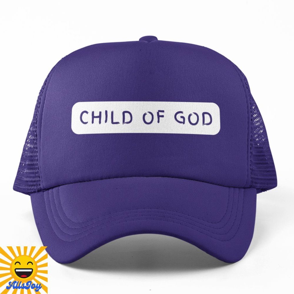 CHILD OF GOD Foam Trucker Hat Snapback Cap Purple